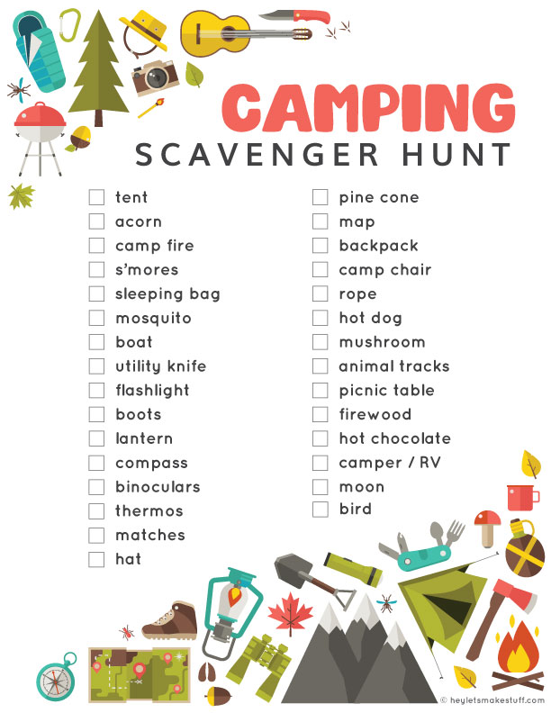 Featured image of post Camping Scavenger Hunt Printable