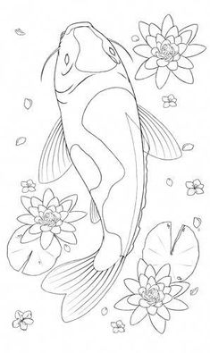 Featured image of post Koi Fish Easy Simple Fish Drawing