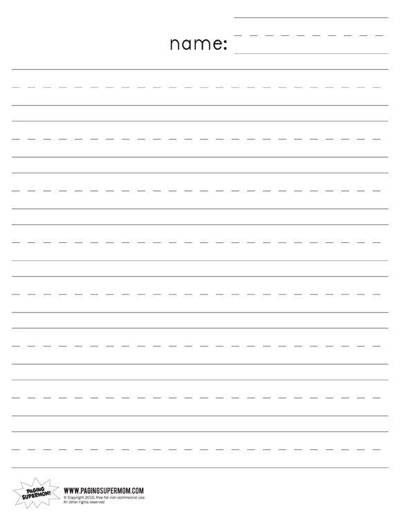 Featured image of post Lined Paper Template Kindergarten