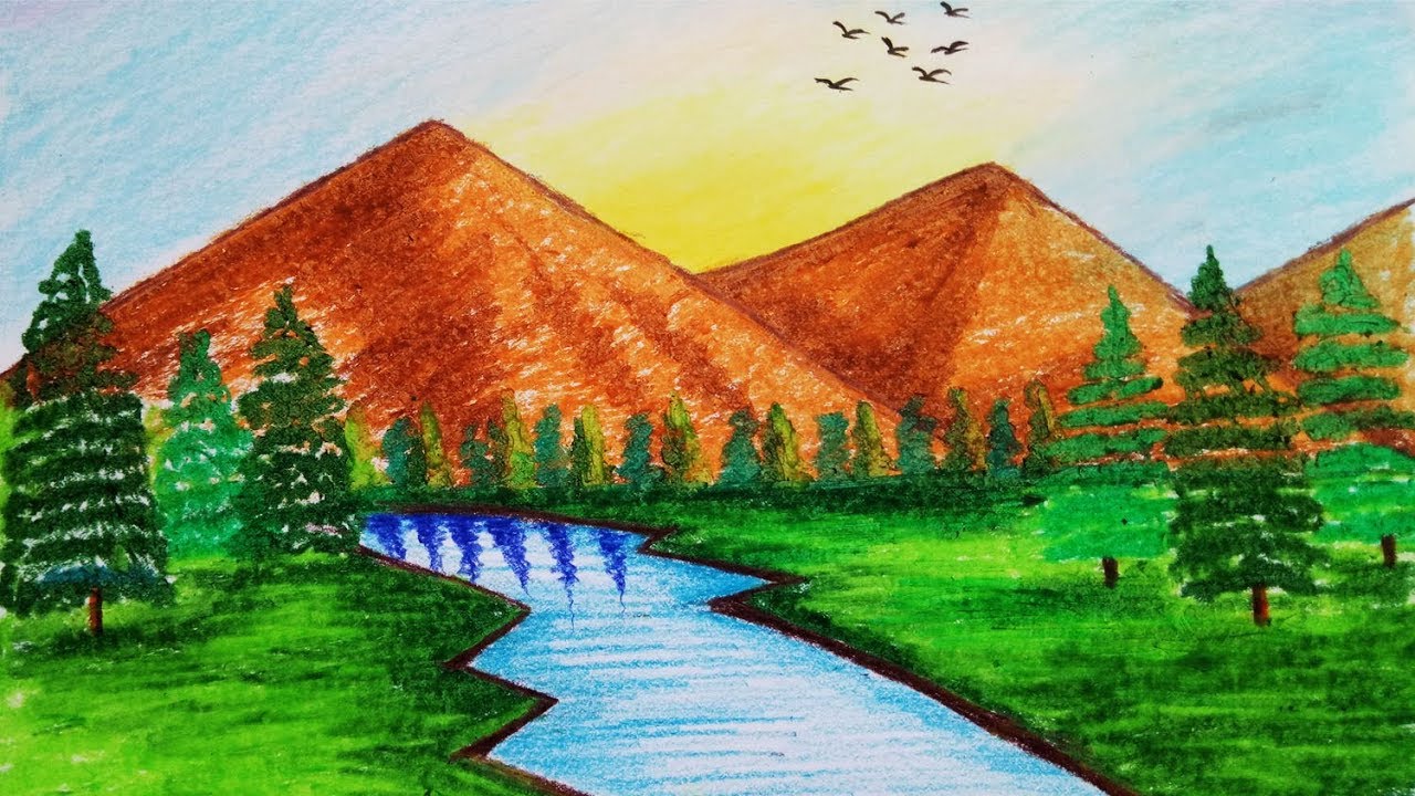 Featured image of post Mountain Scene Mountain Drawing
